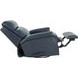 Crews Barone Navy Blue Leather Swivel Glider Recliner with Nailhead Trim