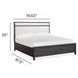 Merrifield Raisin Black and White King Upholstered Panel Bed