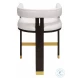 Cruise Dark Espresso Oak And White Linen Accent Counter Height Stool