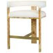Cruise Brown and White Performance Fabric Counter Height Stool