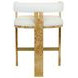 Cruise Brown and White Performance Fabric Counter Height Stool