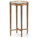 Logan Glass And Warm Gold Leaf Brass Square Occasional Table Set