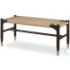 Tristan Sand And Mahogany Woven Bench