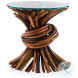 Knot Clear Glass And Natural Occasional Table Set