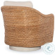 Pompano Natural And Flax Swivel Lounge Chair