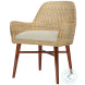 Ingenue Wicker Weave And Flax Arm Chair