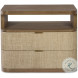 Cruz Warm Natural 2 Drawer Nightstand