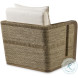 Tessuto Triza And Beige Swivel Lounge Chair