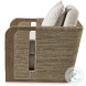 Tessuto Triza And Beige Swivel Lounge Chair