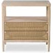 Palmetto Beige and Brown 2 Drawer Nightstand