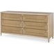 Palmetto Beige and Brown 6 Drawer Dresser