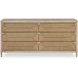 Palmetto Beige and Brown 6 Drawer Dresser