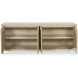 Palmetto Light Grey And Abaca Rope 4 Door Credenza