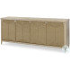 Palmetto Light Grey And Abaca Rope 4 Door Credenza