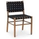 Mira Black Upholstered Outdoor Dining Chair