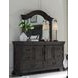 Bellamy Peppercorn 8 Drawer Dresser with Arched Mirror