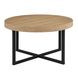 Magnolia Brown Round Nesting Coffee Table with 4 Stools