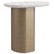 Verge Bronze Metallic and White Marble Top Chairside Table