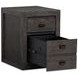 Foxrun Hollow Ravenwood Black 2 Drawer File Cabinet with Casters