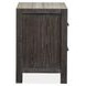 Foxrun Hollow Ravenwood Black and White 2 Drawer Marble Top Nightstand with USB Charging