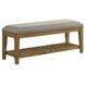 Andover Maple and Gray Upholstered Bed Bench with Storage