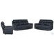 Sorellian Opulent Navy Leather Power Reclining Living Room Set