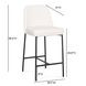 Sydney Cream Upholstered Counter Height Stool Set of 2