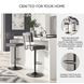 Strumford Grey And Black Swivel Adjustable Bar Stool Set Of 2