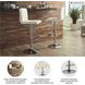 Bellatier Bone Tall Upholstered Swivel Adjustable Bar Stool Set of 2