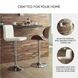 Bellatier Bone Tall Upholstered Swivel Adjustable Bar Stool Set of 2