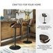 Bellatier Brown Tall Upholstered Swivel Adjustable Bar Stool