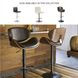 Bellatier Brown Tall Upholstered Swivel Adjustable Bar Stool