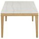 Essence Natural and White 70" Rectangular Marble Top Dining Table
