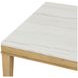 Essence Natural and White 70" Rectangular Marble Top Dining Table