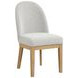 Essence Beige Upholstered Curved Back Chair