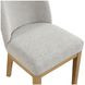Essence Beige Upholstered Curved Back Chair
