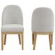Essence Beige Upholstered Curved Back Chair