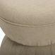 Tomlin Tan Performance Fabric Upholstered Round Ottoman