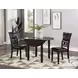 Gia Ebony 3 Piece 42" Drop Leaf Dining Set