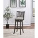 D01852 Gray Swivel Bar Stool