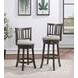 D01852 Gray Swivel Bar Stool