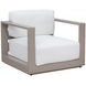 Ornelle Stinson White Performance Fabric Upholstered Outdoor Armchair
