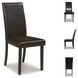 Kimonte Brown Upholstered Dining Side Chair Set of 2