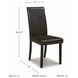 Kimonte Brown Upholstered Dining Side Chair Set of 2