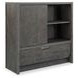 Kinsley Black Heron Sliding 4 Drawer Door Chest