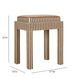 Kora Brown and White Upholstered Accent Stool