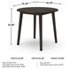 Hammis Dark brown Extendable Drop Leaf Round Dining Table