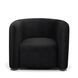 Curves Black Performance Fabric Upholstered Swivel Accent Chair