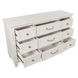Silverwillow Egg Shell White 9 Drawer Dresser with Rectangular Mirror