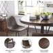 Centiar Brown and Black Dining Upholstered Side Chair Set of 2